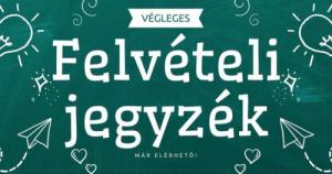 Felvételi rangsor 2025