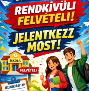Rendkívüli felvételi 2026